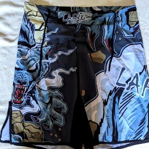 LAFROI Mens MMA Cross Training Boxing Shorts Trunks Fight Wear Size Medium